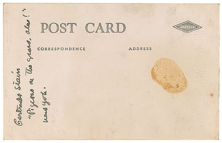 Lot #522 Gertrude Stein: Rare Van Vechten portrait inscribed by Gertrude Stein - Image 2