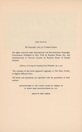 Lot #472 Truman Capote: Signed first edition of Capote's true crime classic - Image 3