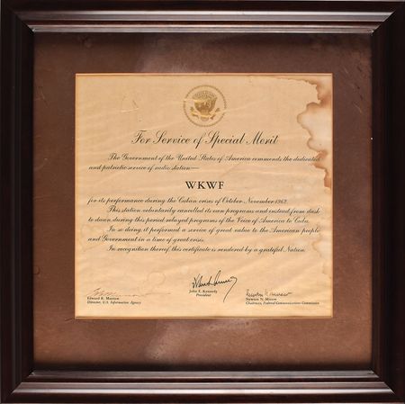 Lot #33 John F. Kennedy: Special award certificate