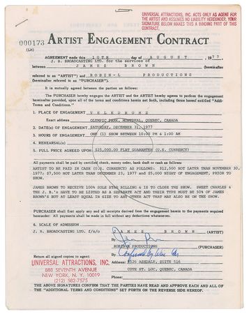 Lot #712 James Brown Documents - Image 1