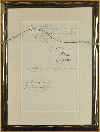 Lot #278 Henry Knox: Knox forwards a warrant for payment of 