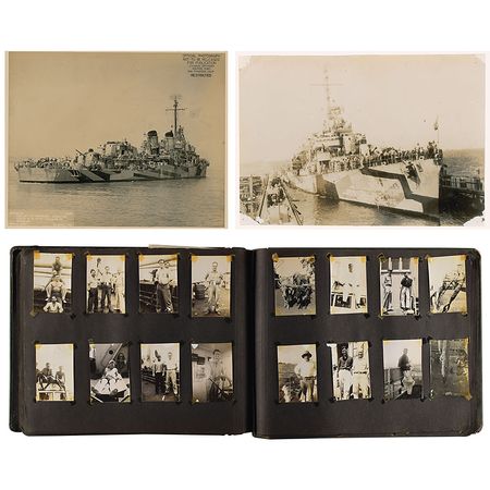 Lot #295 Pacific Theater: An American sailor's Pacific Theater scrapbook - Image 1