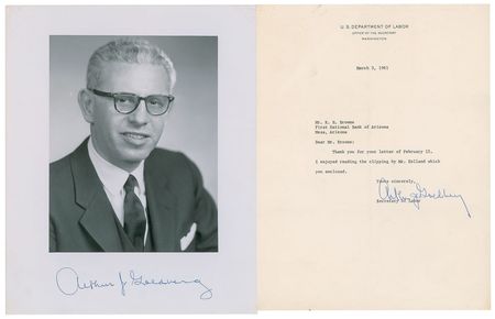 Lot #183 Arthur J. Goldberg - Image 1