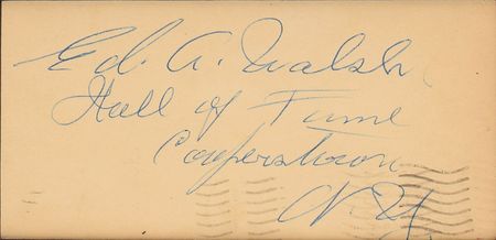 Lot #997 Ed Walsh Signature - Image 2