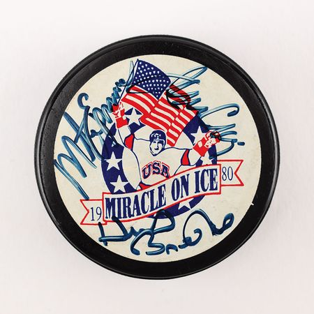 Lot #955 Miracle on Ice Hockey Puck - Image 1
