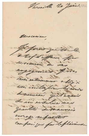 Lot #520 Stendhal Handwritten Letter Signed - Image 1