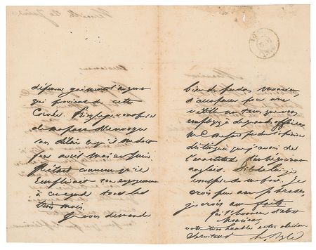 Lot #520 Stendhal Handwritten Letter Signed - Image 2