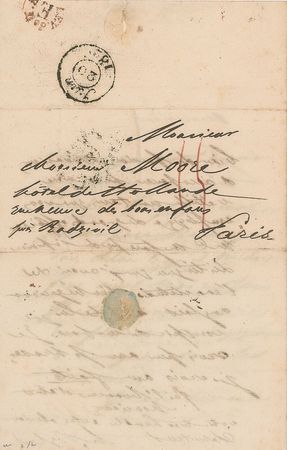 Lot #520 Stendhal Handwritten Letter Signed - Image 3
