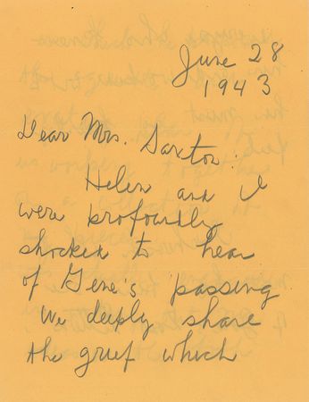 Lot #602 James Thurber: Thurber on the passing of a Harper & Brothers editor - Image 1