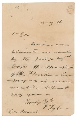 Lot #11 John Tyler Handwritten Letter Signed