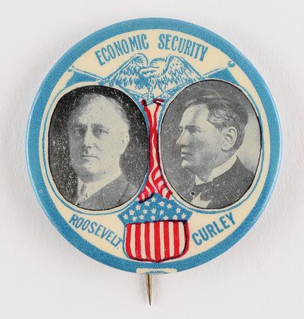 Lot #91 Franklin D. Roosevelt and James M. Curley Pin - Image 1