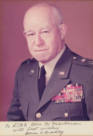 Lot #264 Omar Bradley Signed Photograph - Image 1