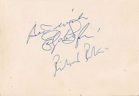 Lot #886 Elizabeth Taylor and Richard Burton Signatures - Image 1