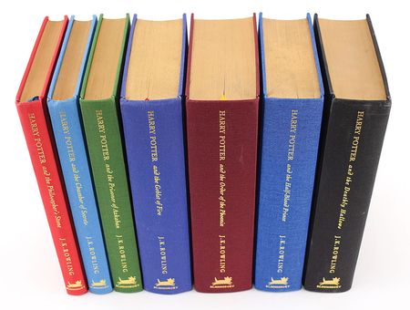 Lot #517 J. K. Rowling: Deluxe first edition set of Harry Potter novels - Image 1