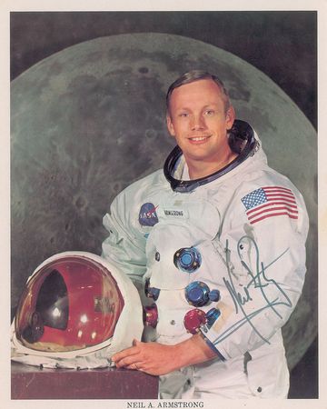 Lot #332 Neil Armstrong Signed Photograph - Image 1