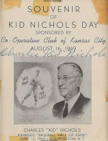 Lot #960 Charles 'Kid' Nichols Souvenir Card - Image 1