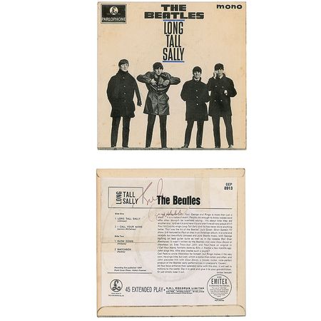 Lot #642 Beatles: John Lennon: Lennon signs the 'Long Tall Sally' EP - Image 1