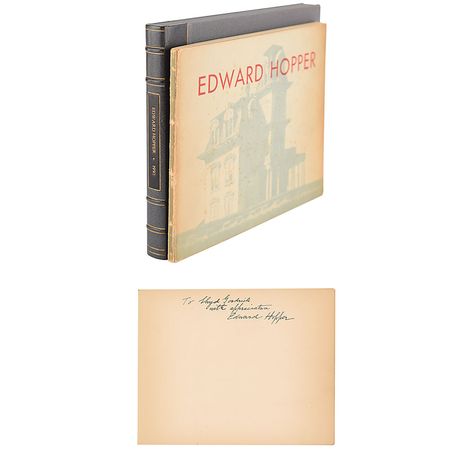 Lot #429 Edward Hopper: Presentation copy of Hopper's retrospective catalogue to its author, the director of the Whitney - Image 1
