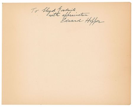 Lot #429 Edward Hopper: Presentation copy of Hopper's retrospective catalogue to its author, the director of the Whitney - Image 2