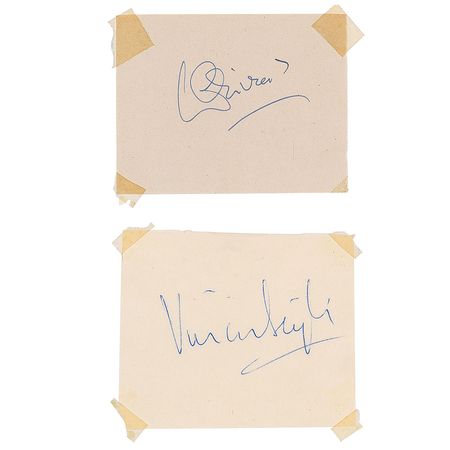 Lot #855 Vivien Leigh and Laurence Olivier Signatures - Image 1