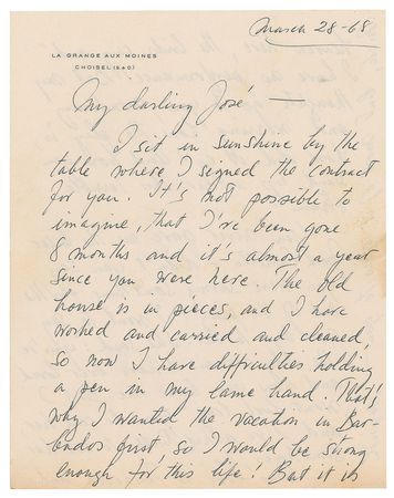 Lot #806 Ingrid Bergman Handwritten Letter Signed - Image 1