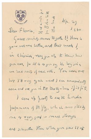 Lot #556 E. M. Forster Handwritten Letter Signed - Image 1