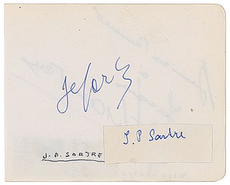 Lot #596 Jean-Paul Sartre Signature - Image 1