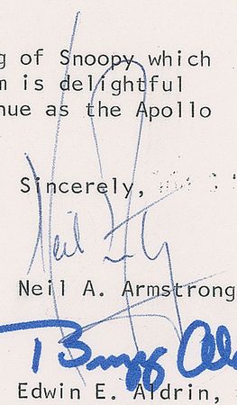 Lot #328 Apollo 11: Rare preflight letter from the Apollo 11 crew—