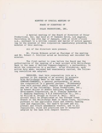 Lot #787 Steve McQueen Signed Document - Image 2