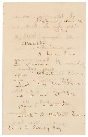 Lot #582 Henry Wadsworth Longfellow Handwritten Letter Signed and Signature - Image 1
