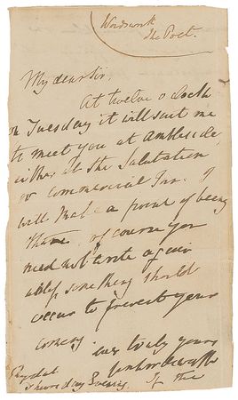 Lot #525 William Wordsworth Handwritten Letter Signed - Image 1