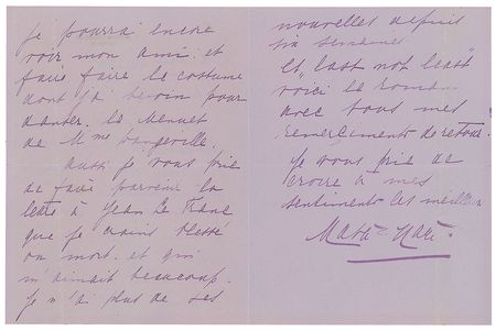 Lot #146 Mata Hari: A year before the famous spy is nabbed: thoughts of an outfit needed to dance a minuet and of a Frenchman ?whom I fear wounded or dead and who loved me a lot? - Image 2