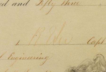 Lot #245 Robert E. Lee: Remarkable 1853 West Point diploma signed by Lee as superintendent - Image 2