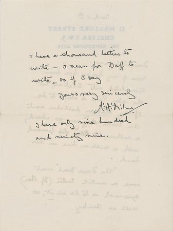 Lot #512 A. A. Milne Handwritten Letter Signed - Image 2