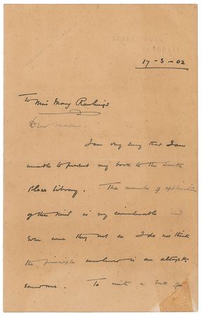 Lot #523 H. G. Wells Handwritten Letter Signed - Image 1