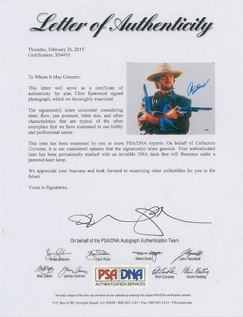 Lot #831 Clint Eastwood Signed Photograph - Image 2