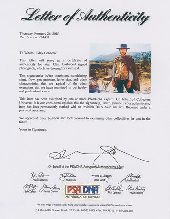 Lot #832 Clint Eastwood Signed Photograph - Image 2
