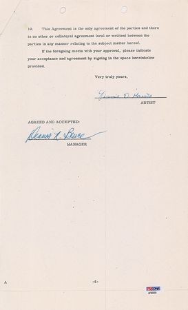 Lot #691 Shakey Jake Harris Signed Document - Image 1
