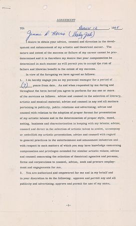 Lot #691 Shakey Jake Harris Signed Document - Image 2