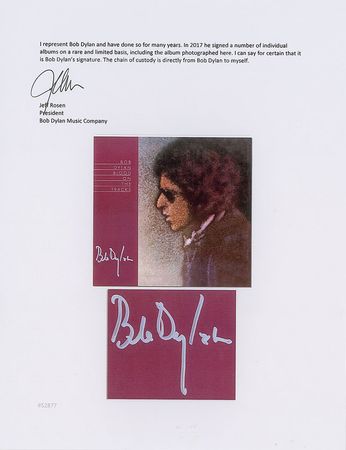 Lot #647 Bob Dylan: Spectacular, boldly signed Blood on the Tracks—Bob Dylan's landmark work of heartbreak - Image 3