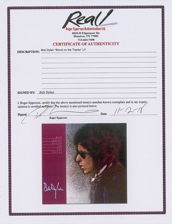 Lot #647 Bob Dylan: Spectacular, boldly signed Blood on the Tracks—Bob Dylan's landmark work of heartbreak - Image 4