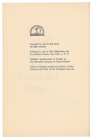 Lot #505 Ken Kesey Book - Image 4