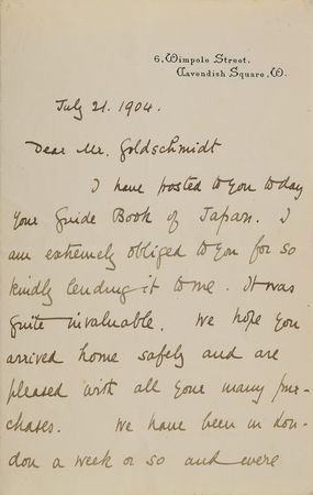 Lot #230 Frederick Treves Handwritten Letter Signed - Image 1