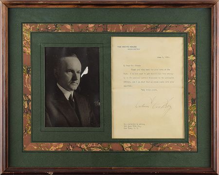 Lot #54 Calvin Coolidge Typed Letter Signed - Image 1