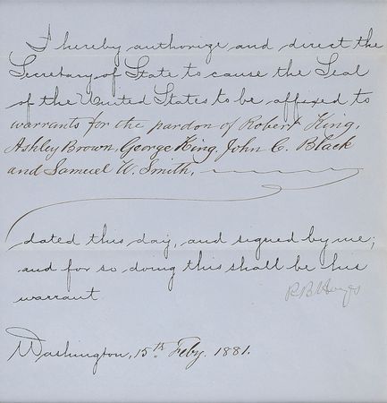 Lot #65 Rutherford B. Hayes Signed Document - Image 2