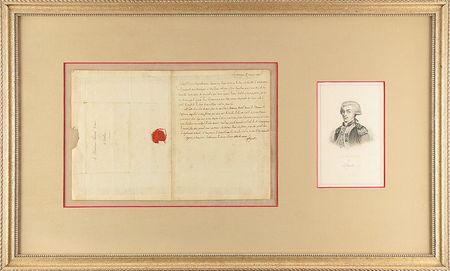 Lot #243 Marquis de Lafayette: Recommending a blacksmith-turned-soldier, Lafayette praises 