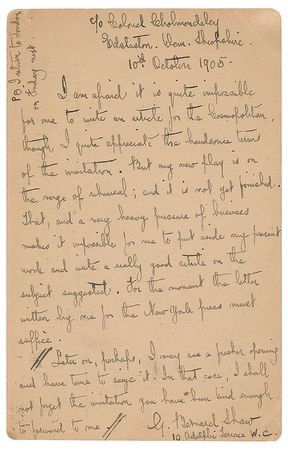 Lot #518 George Bernard Shaw: 