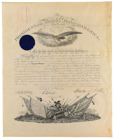 Lot #21 Chester A. Arthur Signed Document