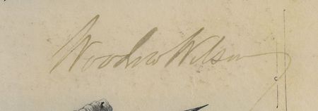 Lot #26 Woodrow Wilson Signed Document - Image 2