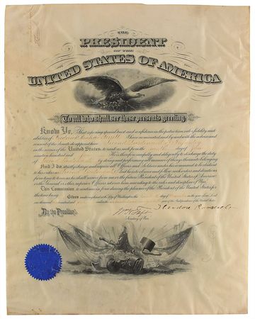 Lot #23 Theodore Roosevelt and William H. Taft